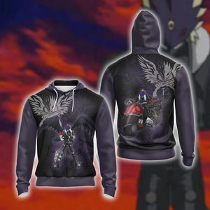 Digimon - Beelzemon New 3D T-shirt Zip Hoodie XS 