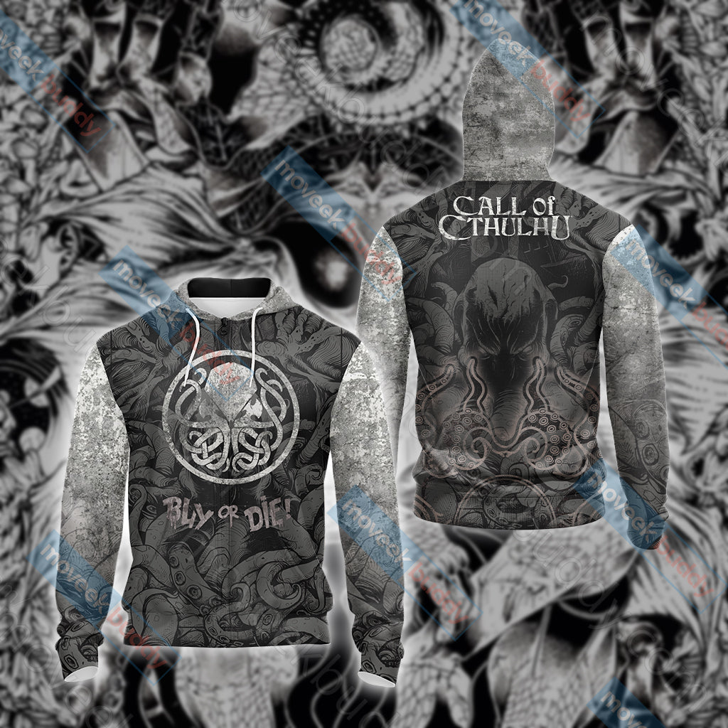 The Call of Cthulhu Unisex 3D T-shirt Zip Hoodie