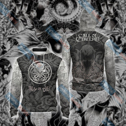 The Call of Cthulhu Unisex 3D T-shirt Zip Hoodie