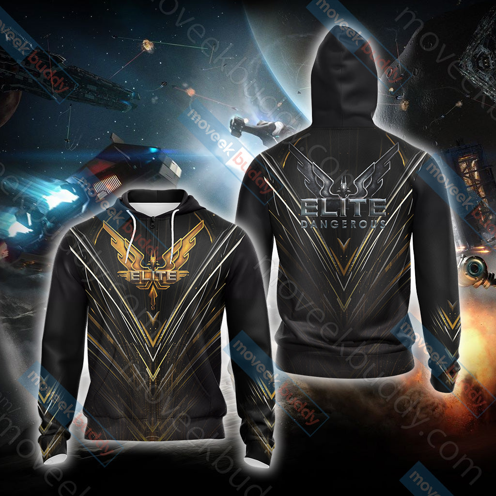Elite: Dangerous Unisex 3D T-shirt Zip Hoodie