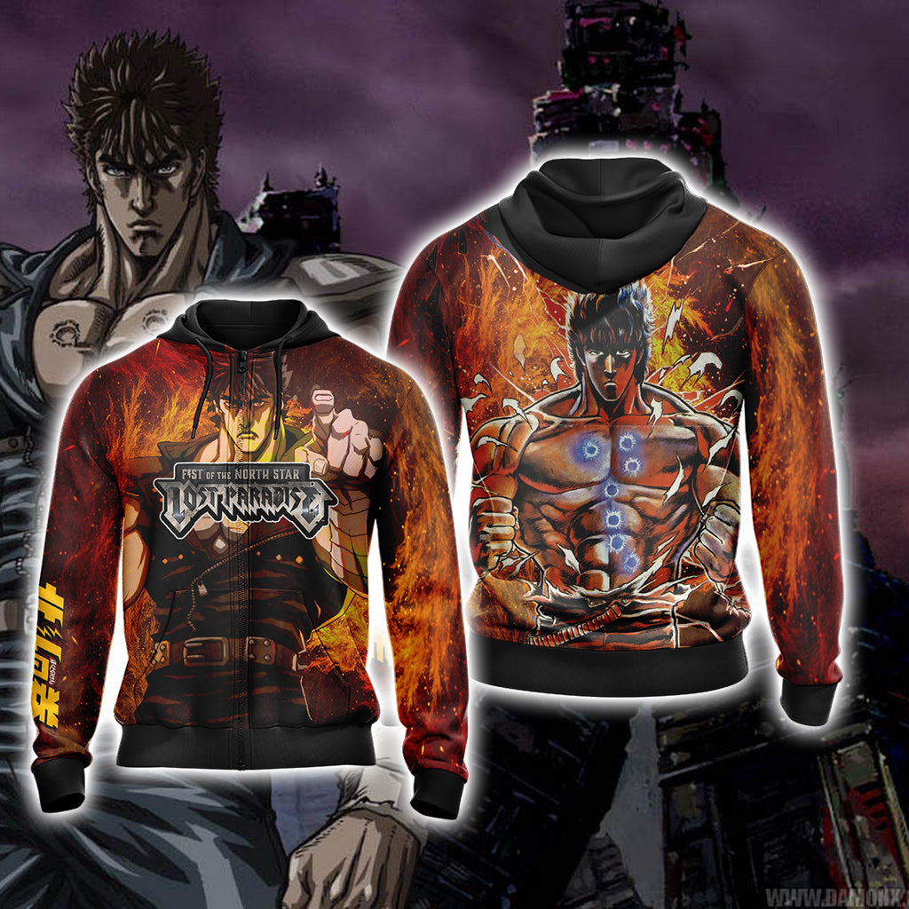 Fist of the North Star Kenshiro New Unisex 3D T-shirt Zip Hoodie