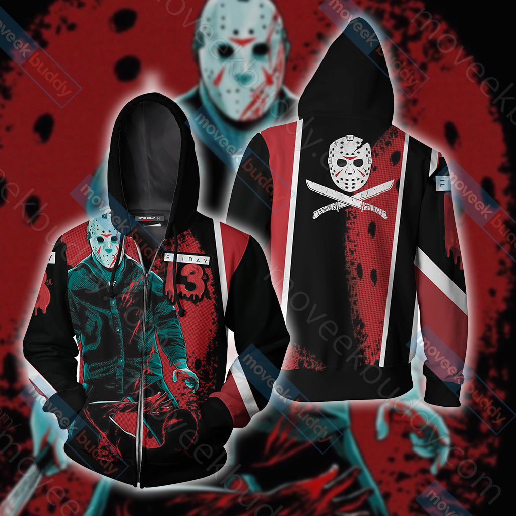 Friday the 13th Unisex 3D T-shirt Zip Hoodie