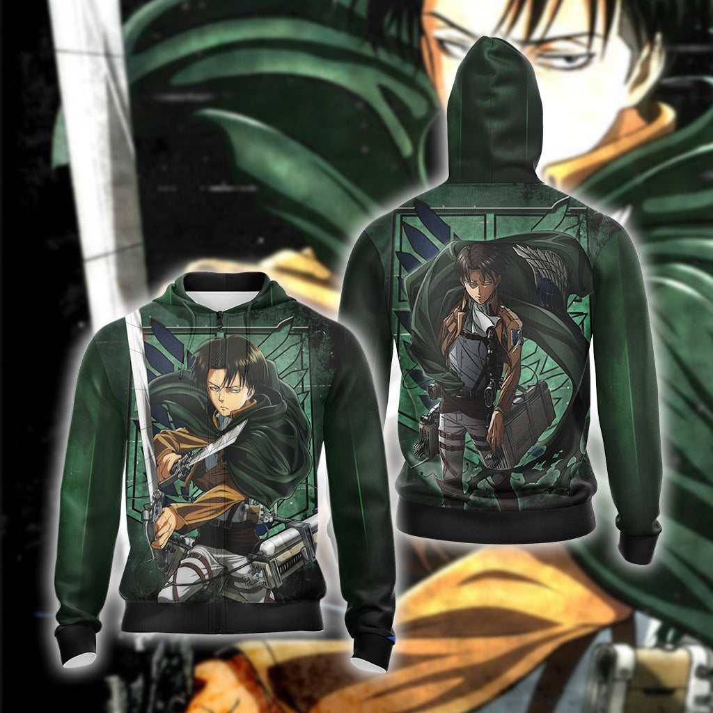 Attack On Titan: Levi New Style Unisex 3D T-shirt Zip Hoodie