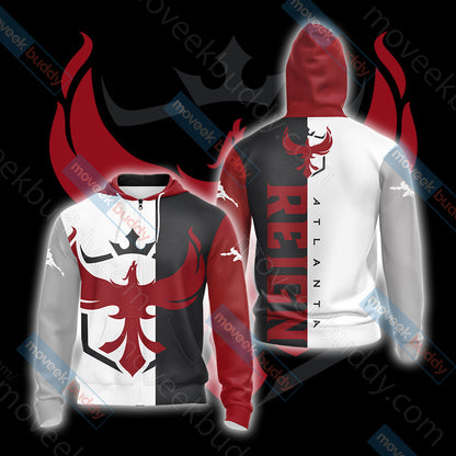 Overwatch - Atlanta Reign Unisex 3D T-shirt Zip Hoodie