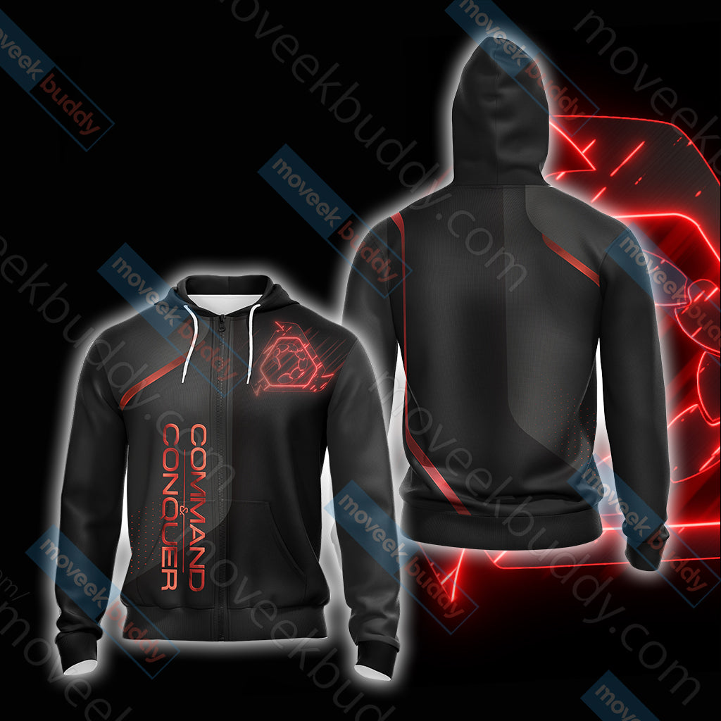 Command & Conquer - Nod Unisex 3D T-shirt Zip Hoodie