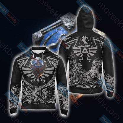 The Legend of Zelda - Shield Of Legend Unisex 3D T-shirt Zip Hoodie