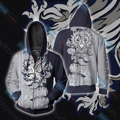 Dragon Age - Grey Warden symbol Unisex 3D T-shirt Zip Hoodie