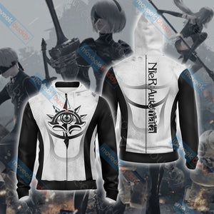 NieR: Automata Unisex 3D T-shirt Zip Hoodie XS 