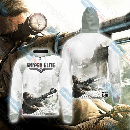Sniper Elite V2 Unisex 3D T-shirt Zip Hoodie