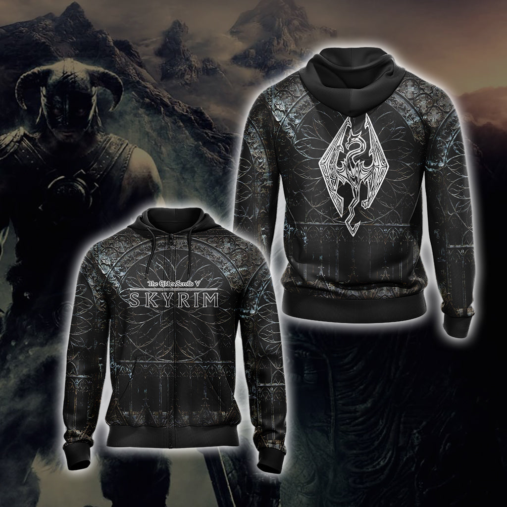 The Elder Scrolls - Skyrim New Style Unisex 3D T-shirt Zip Hoodie