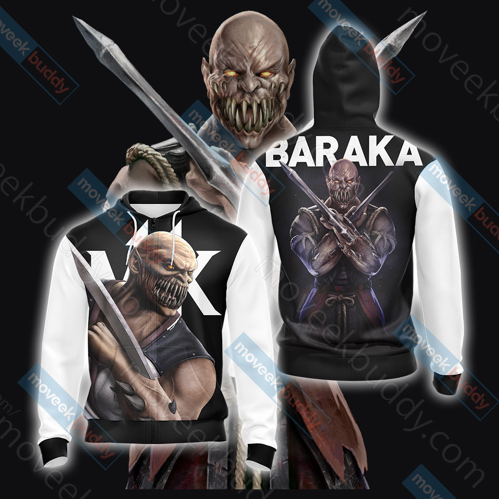 Mortal Kombat Baraka New Unisex 3D T-shirt Zip Hoodie