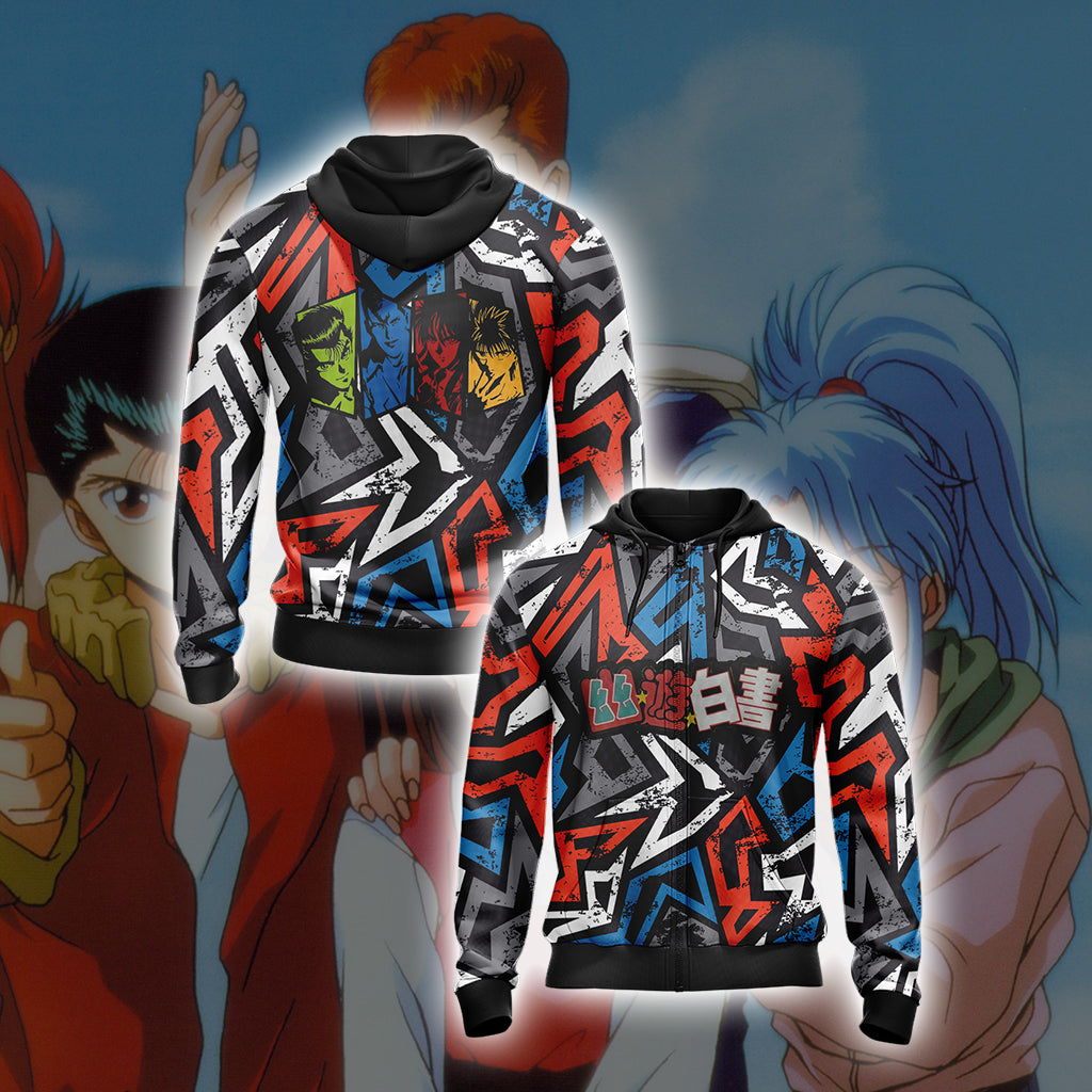 Yu Yu Hakusho Characters Unisex 3D T-shirt Zip Hoodie
