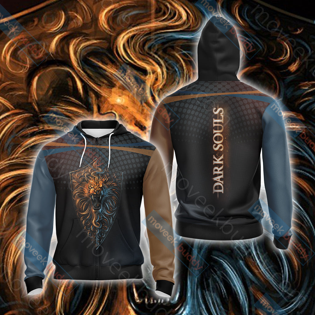 Dark Souls 2 Unisex 3D T-shirt Zip Hoodie