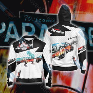 Burnout Paradise Unisex 3D T-shirt Zip Hoodie XS 