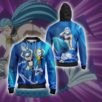 Fairy Tail - Aquarius Unisex 3D T-shirt Zip Hoodie
