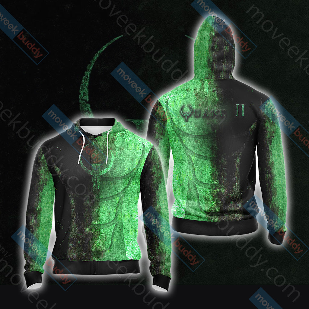 Quake II Unisex 3D T-shirt Zip Hoodie