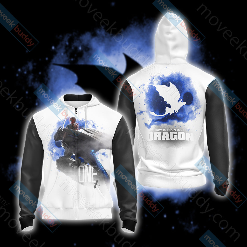 How To Train Your Dragon Unisex 3D T-shirt Zip Hoodie