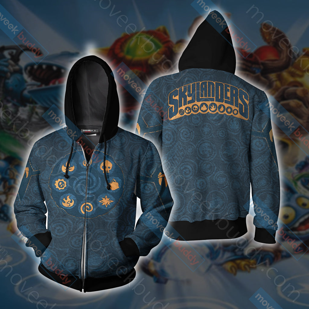 Skylanders Unisex 3D T-shirt Zip Hoodie