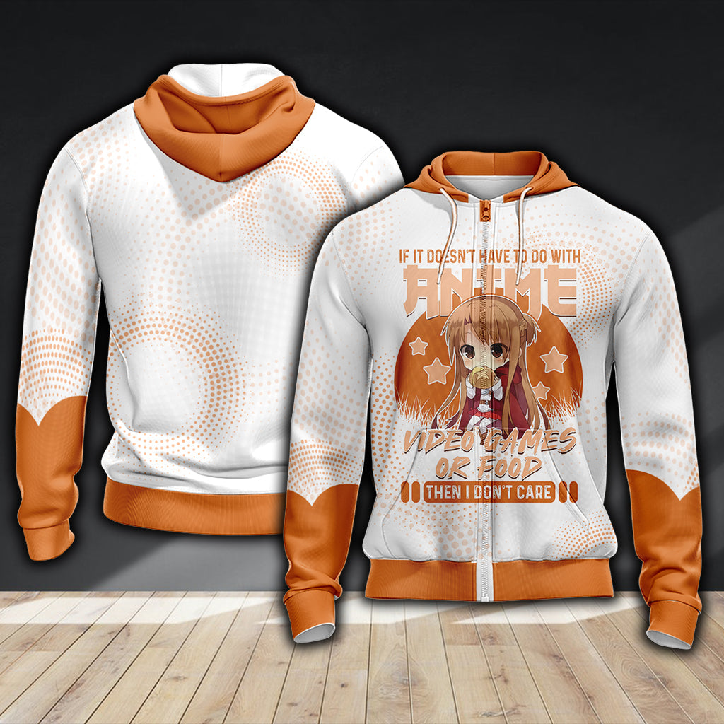 If it doesn't have to do with anime, video games, or food Unisex 3D T-shirt Zip Hoodie