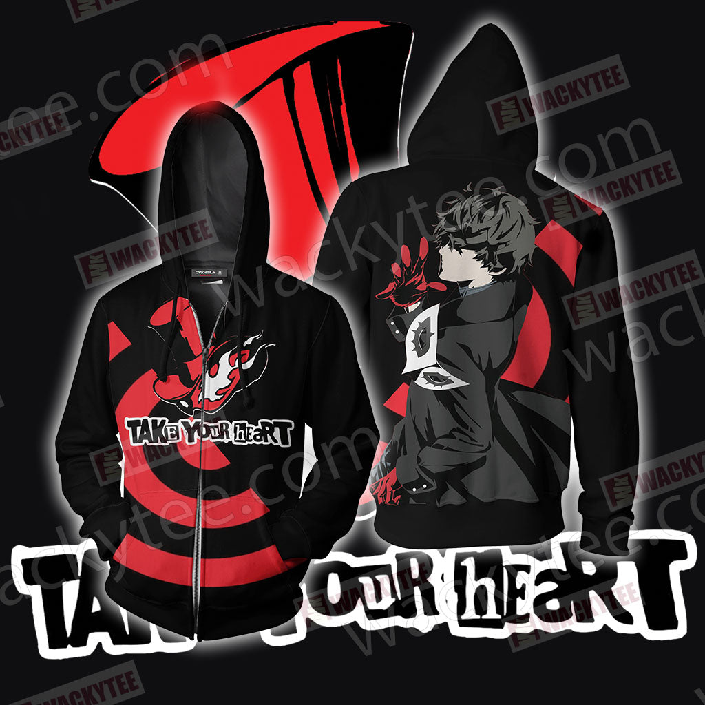 Persona 5 - Phantom Thieves Symbol Unisex 3D T-shirt Zip Hoodie