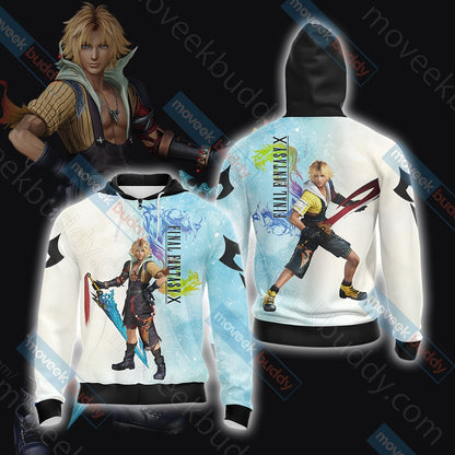 Final Fantasy X - Tidus T-shirt Zip Hoodie Pullover Hoodie Zip Hoodie