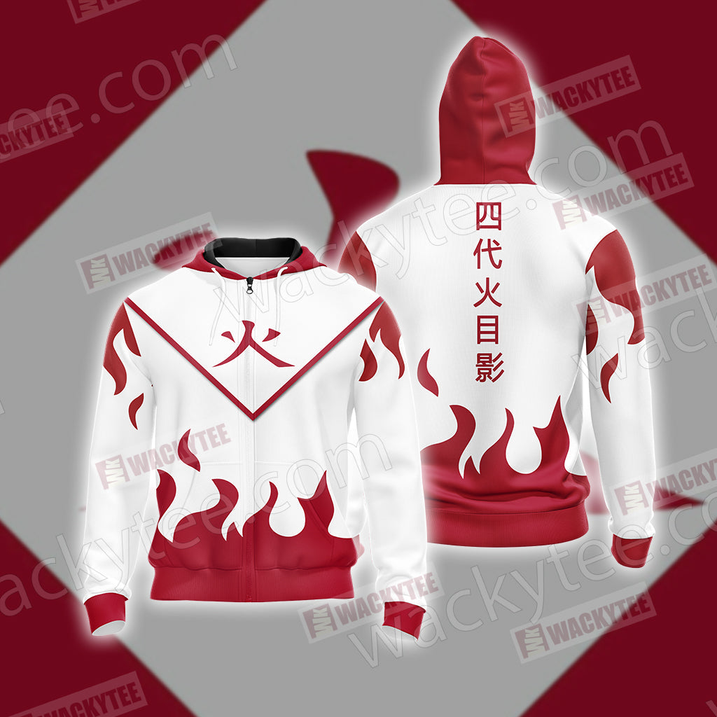 Naruto - Hokage New Unisex 3D T-shirt Zip Hoodie