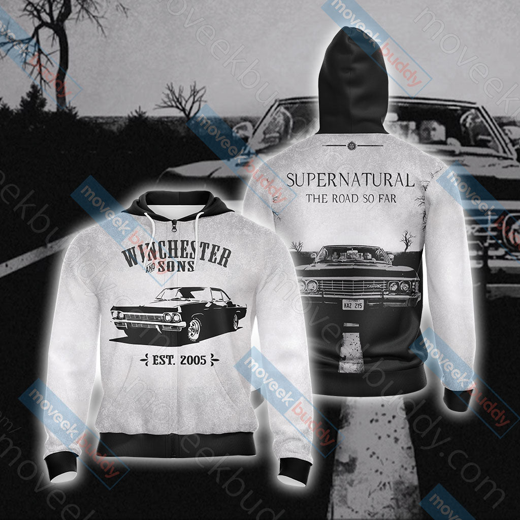 Supernatural Unisex 3D T-shirt Zip Hoodie
