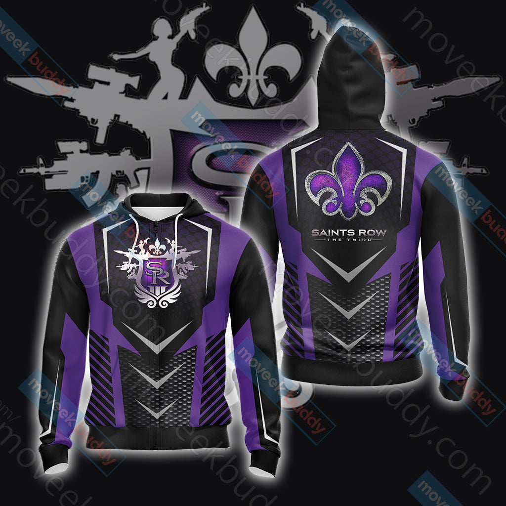 Saints Row New Unisex 3D T-shirt Zip Hoodie