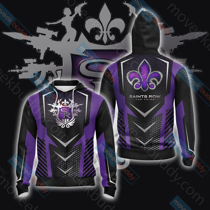 Saints Row New Unisex 3D T-shirt Zip Hoodie