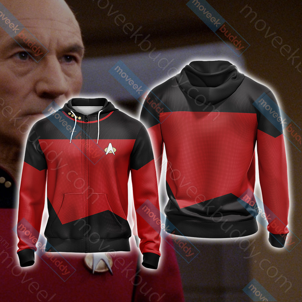 Captain Picard Unisex 3D T-shirt Zip Hoodie