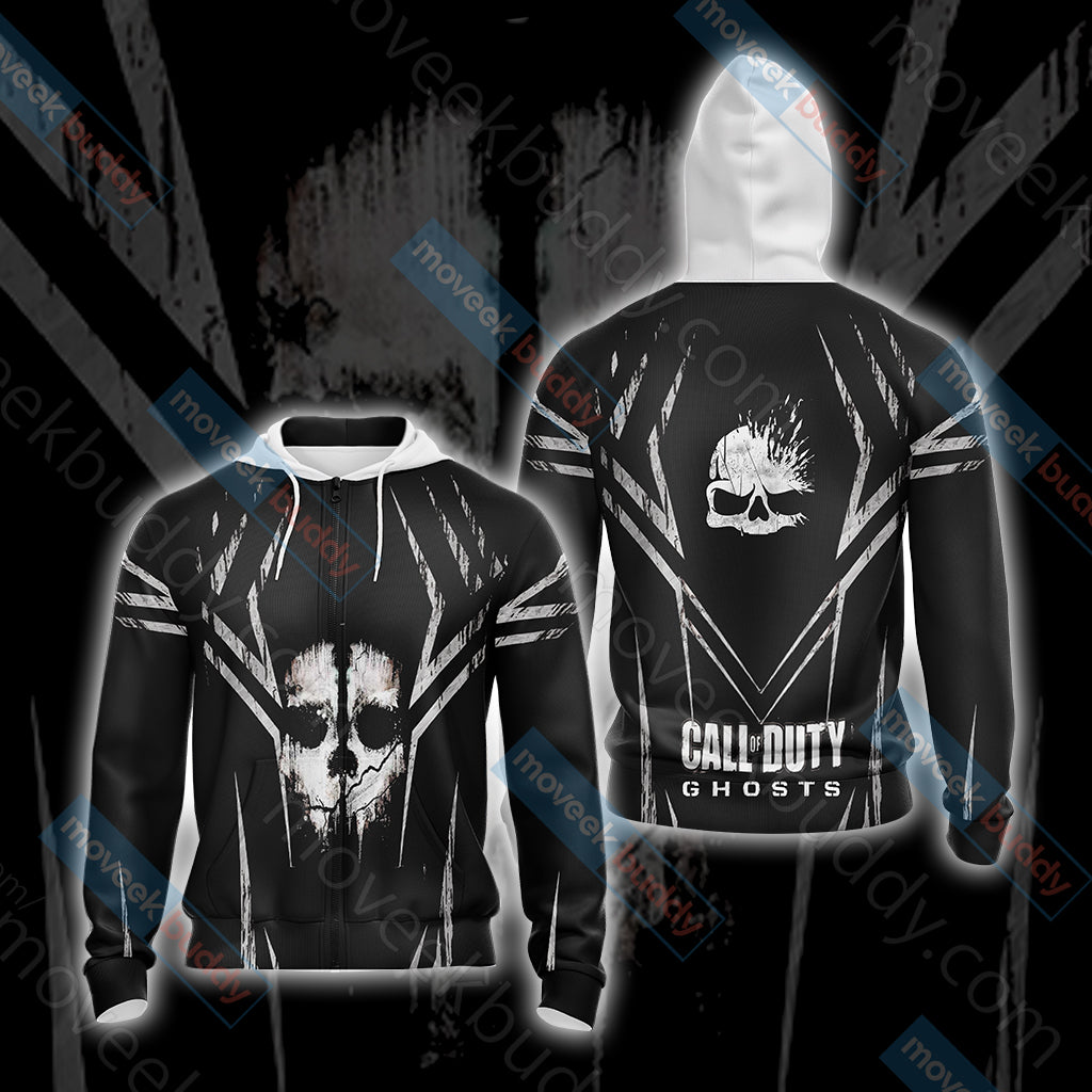 Call of Duty Ghost Unisex 3D T-shirt Zip Hoodie