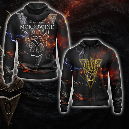 The Elder Scrolls - Morrowind Unisex 3D T-shirt Zip Hoodie