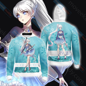 RWBY - Weiss Schnee New Unisex 3D T-shirt Zip Hoodie XS 