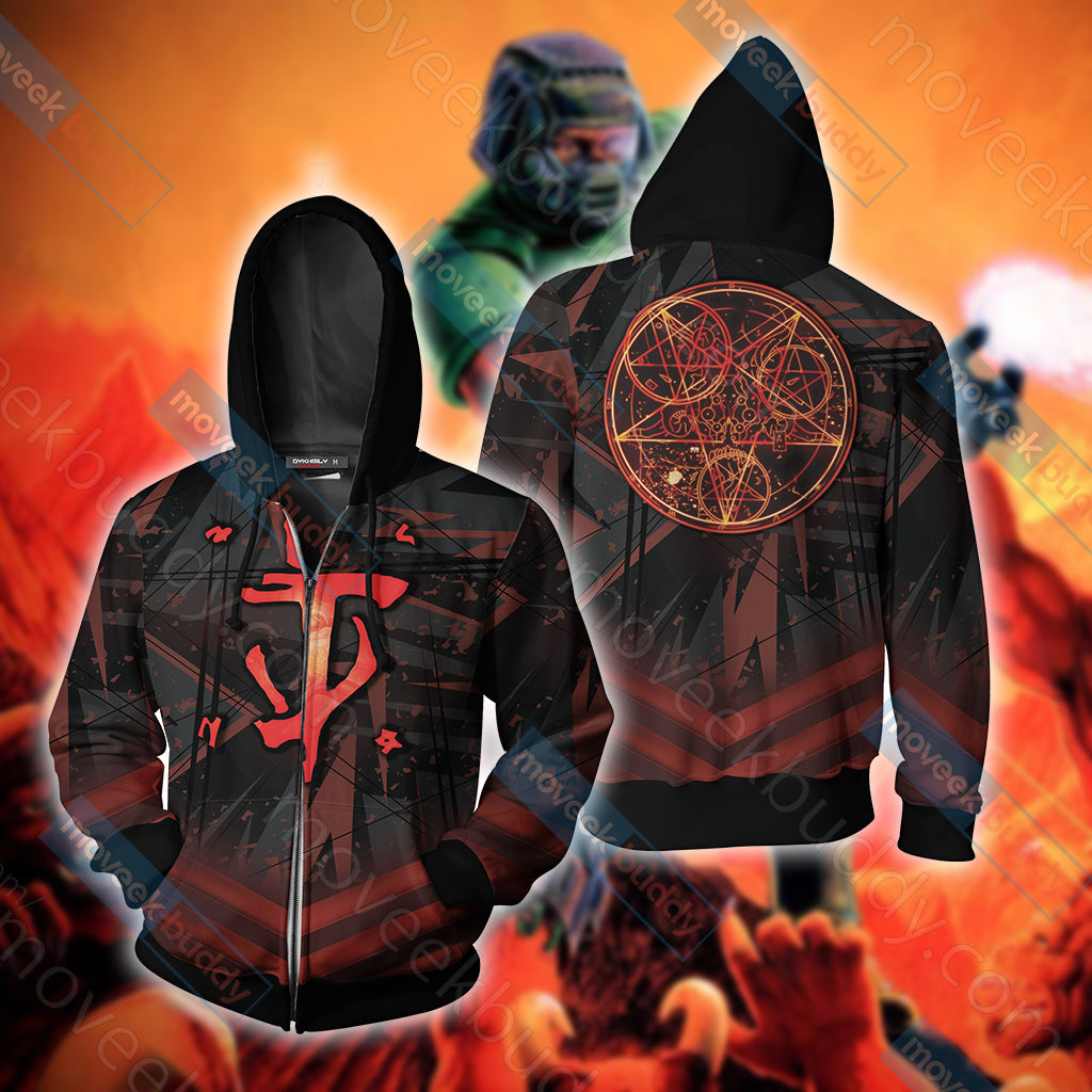 Doom New Unisex 3D T-shirt Zip Hoodie