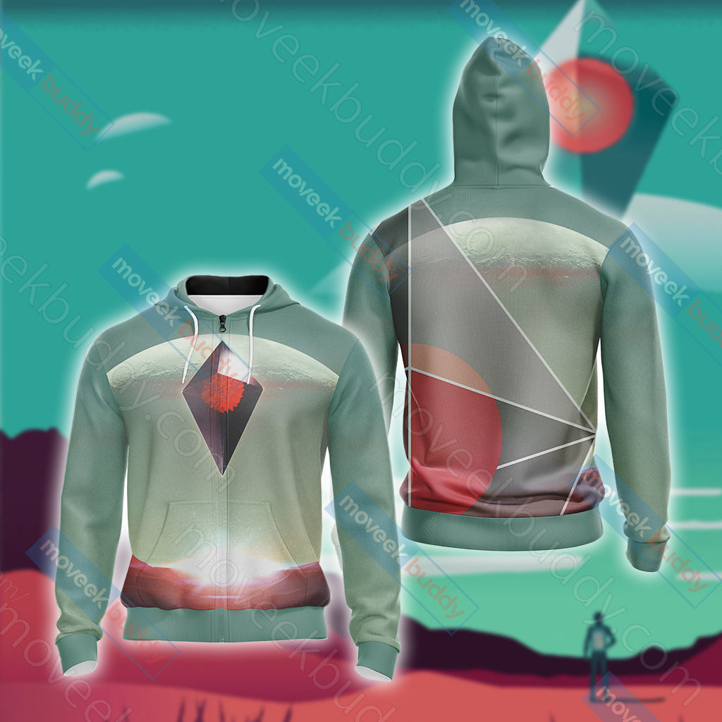 No Man's Sky symbol Unisex 3D T-shirt Zip Hoodie