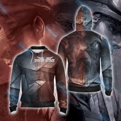 Sudden Attack Unisex 3D T-shirt Zip Hoodie