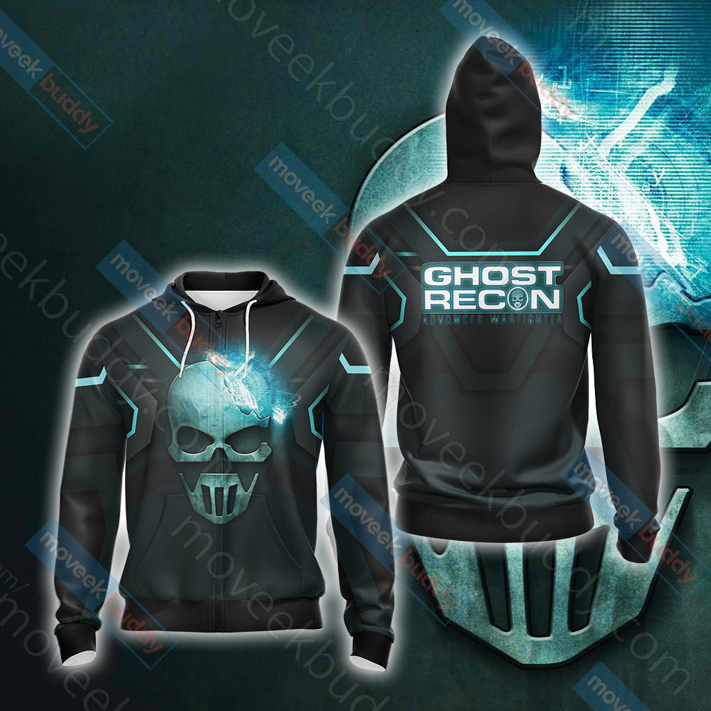 Tom Clancy's Ghost Recon Advanced Warfighter Unisex 3D T-shirt Zip Hoodie