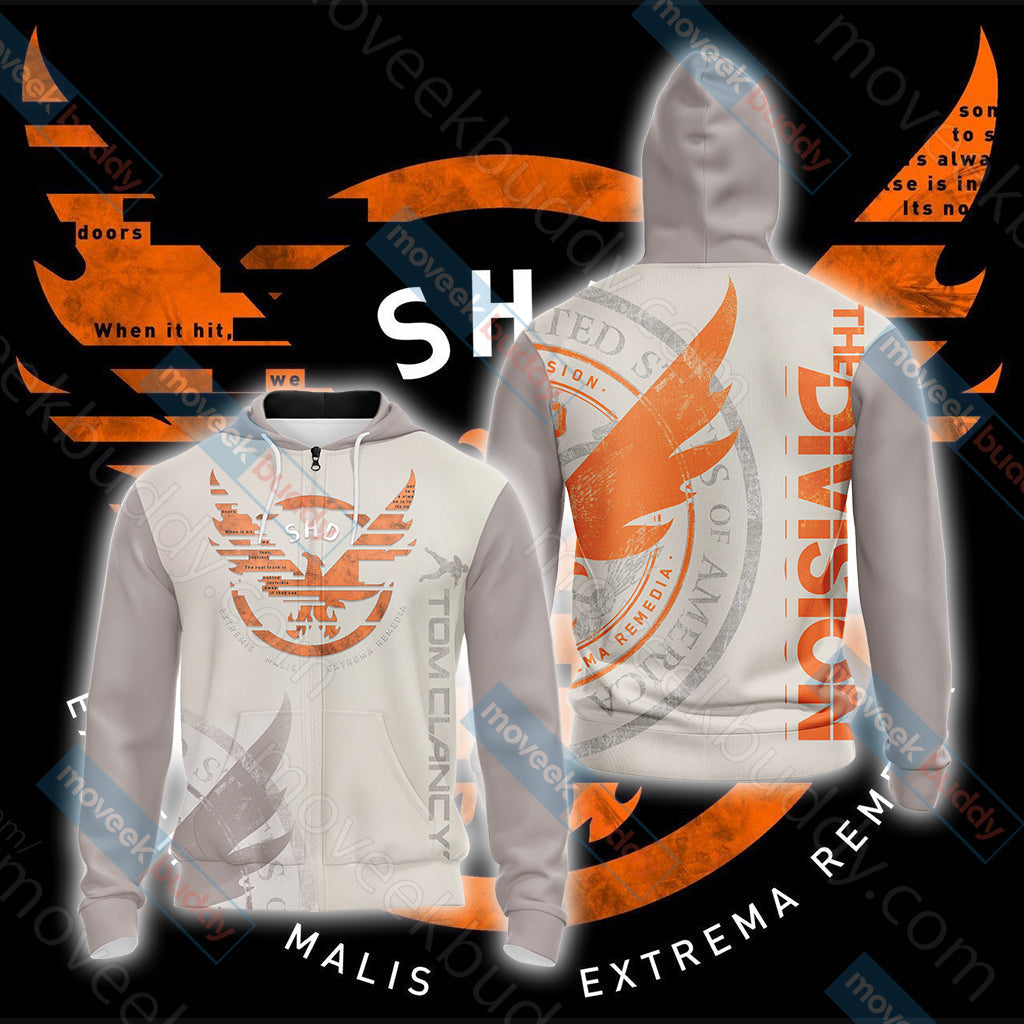 Tom Clancy's The Division Unisex 3D T-shirt Zip Hoodie
