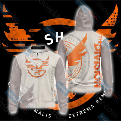 Tom Clancy's The Division Unisex 3D T-shirt Zip Hoodie