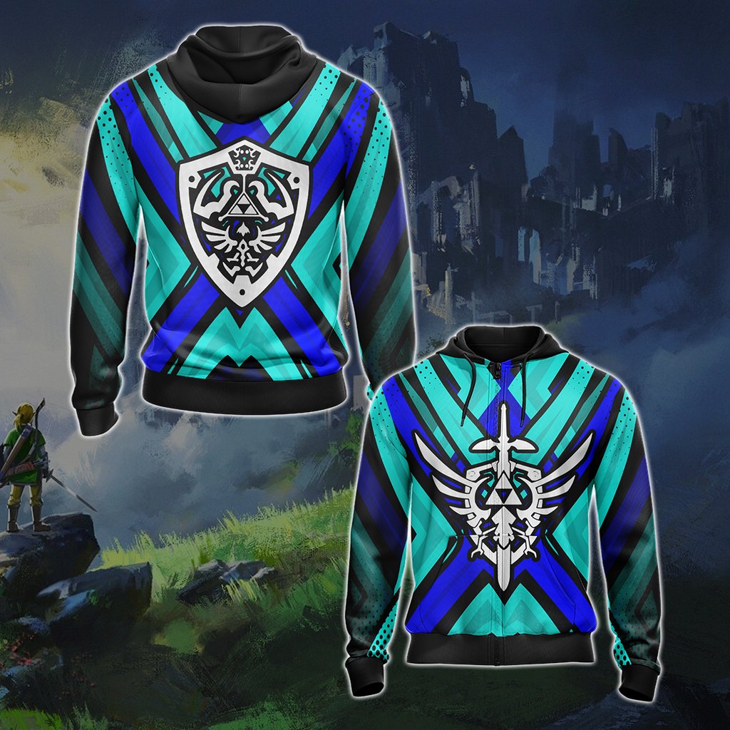 Legend of Zelda Unisex 3D T-shirt Zip Hoodie