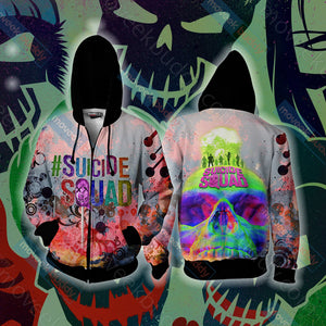 Suicide Squad Unisex 3D T-shirt Zip Hoodie XS 