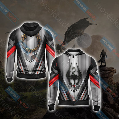 The Elder Scrolls New Style Unisex 3D T-shirt Zip Hoodie