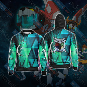 Voltron: Legendary Defender New Unisex 3D T-shirt Zip Hoodie XS 