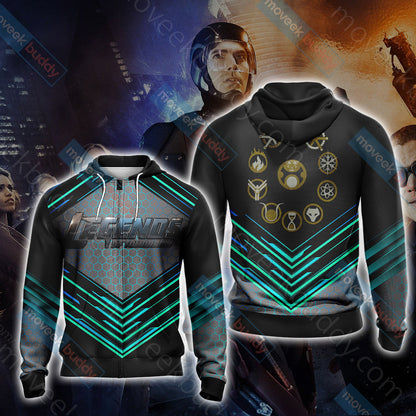 DC's Legends of Tomorrow Unisex 3D T-shirt Zip Hoodie