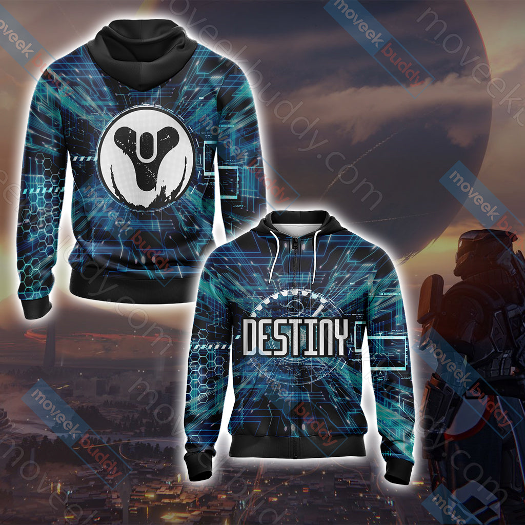 Destiny Unisex 3D T-shirt Zip Hoodie