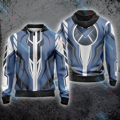Agents of S.H.I.E.L.D. Unisex 3D T-shirt Zip Hoodie