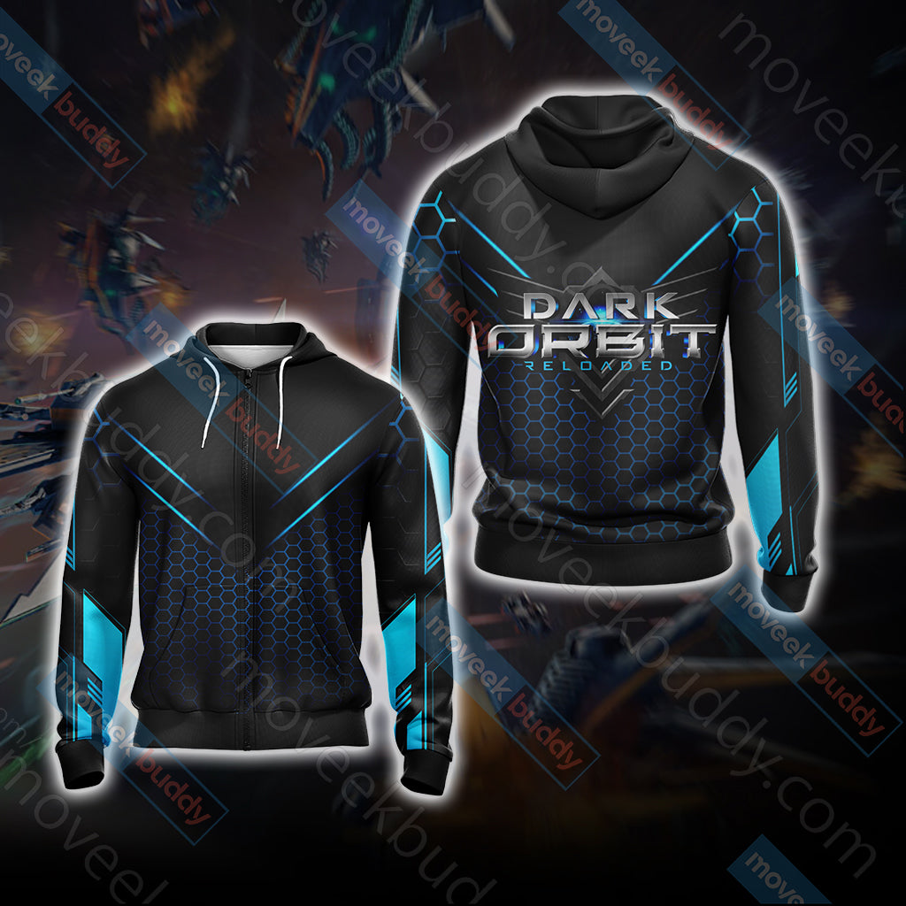 DarkOrbit Unisex 3D T-shirt Zip Hoodie XS 