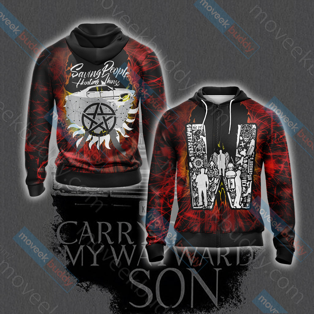 Supernatural - New Version Unisex 3D T-shirt Zip Hoodie