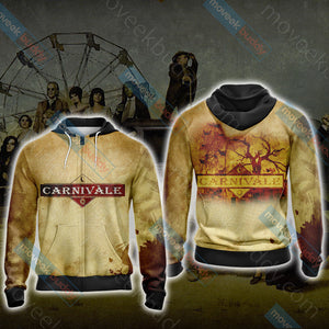 Carnivàle Unisex 3D T-shirt Zip Hoodie XS 