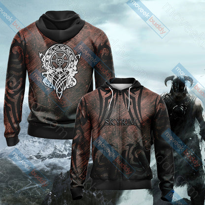 The Elder Scrolls - Winterhold Unisex 3D T-shirt Zip Hoodie